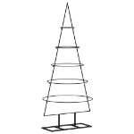 Albero di Natale Decorativo in Metallo Nero 125 cm