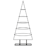 Albero di Natale Decorativo in Metallo Nero 125 cm