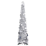 Albero di Natale Artificiale Apribile Argento 120 cm PET