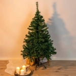 HI Albero di Natale con Supporto in Metallo Verde 150 cm