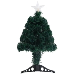 Albero di Natale Preilluminato con Supporto 64 cm Fibra Ottica