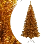 Albero di Natale Artificiale con Supporto Oro 240 cm PET