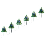 Sentiero Alberi di Natale 6 pz con LED Multicolore 45 cm PVC