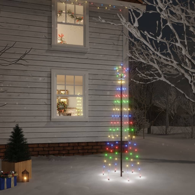 Albero di Natale con Puntale Colorato 108 LED 180 cm