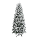 Albero di Natale Artificiale con Neve Floccata 180 cm PVC e PE