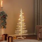 Albero di Natale Decorativo in Legno 120 cm Legno Massello Pino