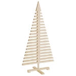 Albero di Natale Decorativo in Legno 120 cm Legno Massello Pino