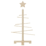 Albero di Natale Decorativo in Legno 75 cm Legno Massello Pino