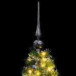 Albero Natale Incernierato con 150 LED e Palline 150 cm