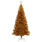 Albero di Natale Artificiale con Supporto Oro 180 cm PET