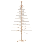 Albero di Natale Decorativo in Legno 210 cm Legno Massello Pino