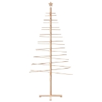 Albero di Natale Decorativo in Legno 210 cm Legno Massello Pino