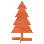 Albero di Natale Marrone Cera 80 cm in Legno Massello di Pino