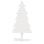 Albero di Natale Decorativo Bianco 100 cm in Legno di Pino