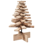 Albero di Natale Decorativo in Legno 60 cm Legno Massello Pino