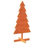 Albero di Natale Marrone Cera 120 cm in Legno Massello di Pino