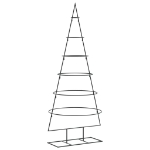 Albero di Natale Decorativo in Metallo Nero 150 cm