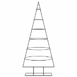 Albero di Natale Decorativo in Metallo Nero 150 cm