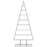 Albero di Natale Decorativo in Metallo Nero 180 cm