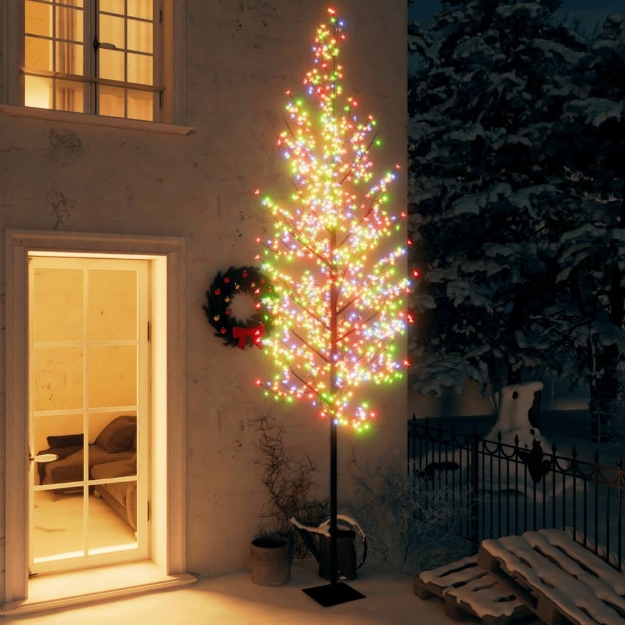 Albero di Natale 1200 LED Colorati Ciliegio in Fiore 400 cm