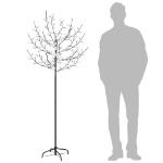 Albero di Natale 200 LED Blu Bianco Ciliegio in Fiore 180 cm