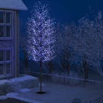 Albero di Natale 2000 LED Blu Ciliegio in Fiore 500cm