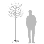 Albero di Natale 220 LED Bianco Caldo Ciliegio in Fiore 220 cm