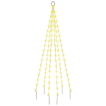 Albero di Natale Pennone Bianco Caldo 108 LED 180 cm