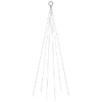 Albero di Natale Pennone Bianco Caldo 108 LED 180 cm