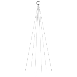 Albero di Natale Pennone Bianco Freddo 108 LED 180 cm