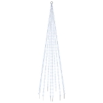 Albero di Natale Pennone Bianco Freddo 310 LED 300 cm