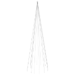 Albero di Natale Pennone Bianco Freddo 732 LED 500 cm