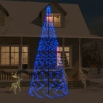 Albero di Natale Pennone Blu 1400 LED 500 cm