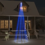 Albero di Natale Pennone Blu 732 LED 500 cm