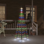 Albero di Natale Pennone Colorato 108 LED 180 cm