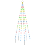 Albero di Natale Pennone Colorato 108 LED 180 cm