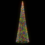 Illuminazione Albero Natale su Pennone 1534LED Colorato 500cm