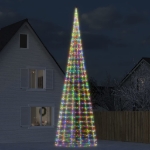 Illuminazione Albero Natale su Pennone 3000LED Colorato 800cm