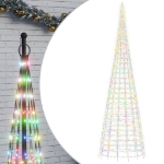 Illuminazione Albero Natale su Pennone 3000LED Colorato 800cm