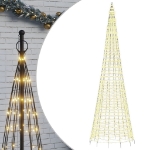 Luce Albero di Natale su Pennone 1534LED Bianco Caldo 500cm