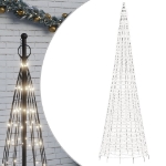 Luce Albero di Natale su Pennone 1534LED Bianco Freddo 500cm