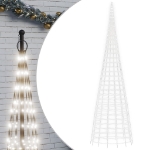 Luce Albero di Natale su Pennone 3000LED Bianco Freddo 800cm