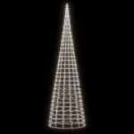 Luce Albero di Natale su Pennone 3000LED Bianco Freddo 800cm