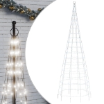 Luce Albero di Natale su Pennone 550LED Bianco Freddo 300cm