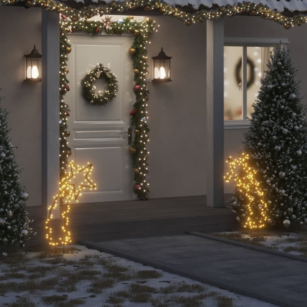 Luce Decorativa Natale con Picchetti Stella Cadente 115LED 89cm