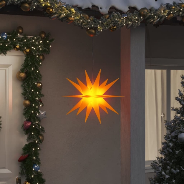 Luci di Natale con LED 3 pz Pieghevoli Gialle 43 cm