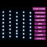 Luci Fatate a Stella a LED 200 LED Bianco Freddo 8 Funzioni