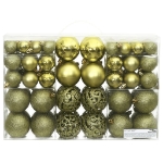 Palline di Natale 100 pz Verde Chiaro 3 / 4 / 6 cm