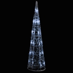 Piramide Decorativa Cono Luce LED Acrilico Bianco Freddo 60cm