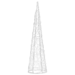 Piramide Decorativa Cono Luce LED Acrilico Bianco Freddo 60cm